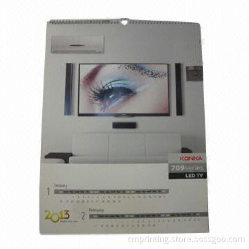 Wall calendar printing, full-color, 350gsm cardboard